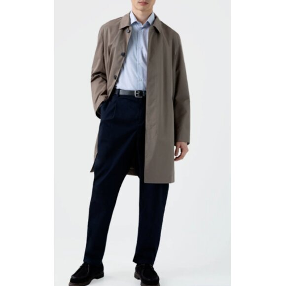 Ermenegildo Zegna Man Belted Cotton-gabardine Trench Coat - Picture 1 of 6